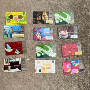 Lot of vintage Starbucks gift cards